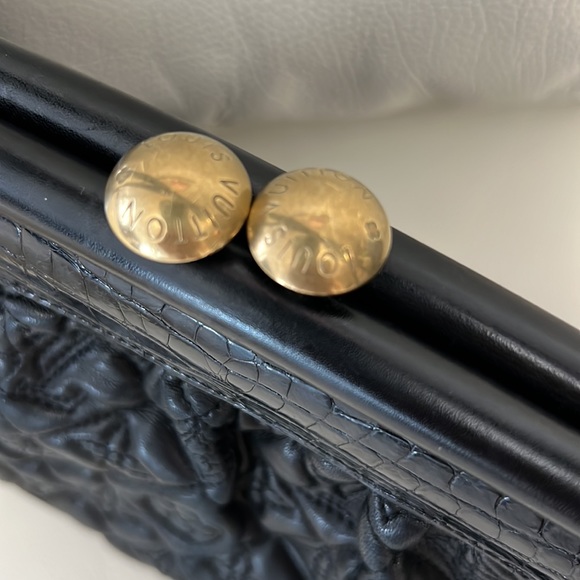 Original BAG LOUIS VUITTON SAC FERMOIR MM RC1005 BAG BLACK WITH MONOGRAM - Picture 6 of 13